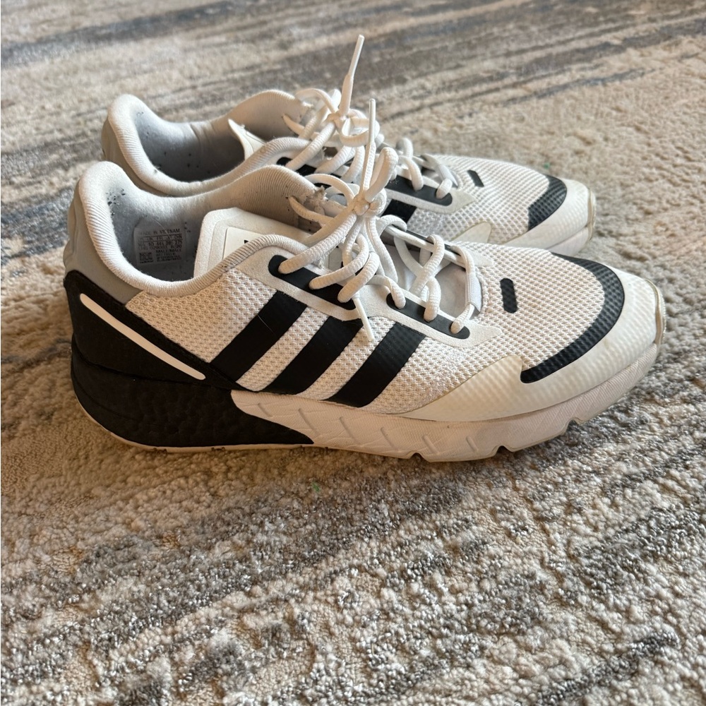 Adidas Black and White Running Shoes